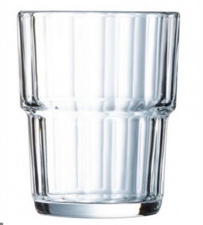 ARCOROC VERRE NORVEGE 20CL GOBELET EMPILABLE "TREMPÉ"  - 72XH88MM