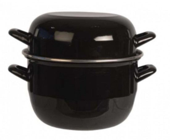 CASSEROLE MOULES NOIRE 20CM 3.25L 2KG A/C BOMBE