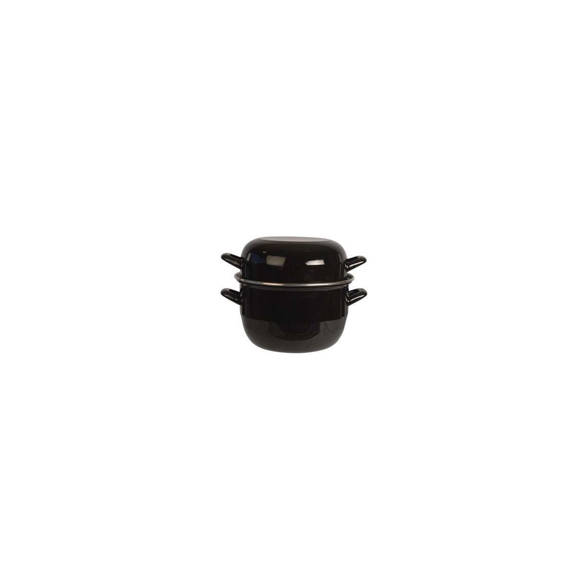 CASSEROLE MOULES NOIRE 20CM 3.25L 2KG A/C BOMBE