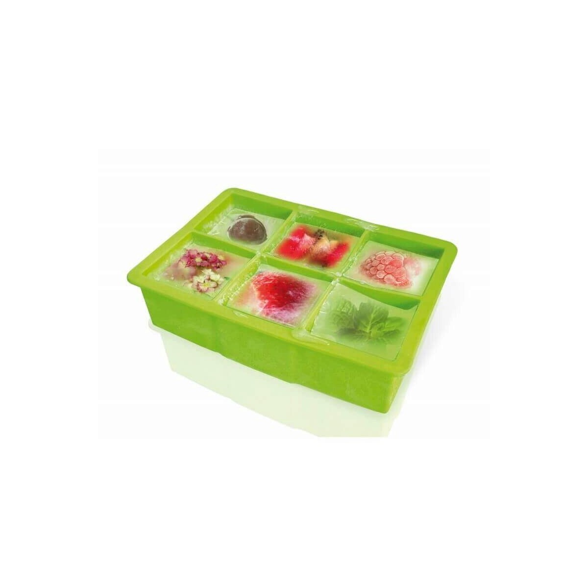 VIN BOUQUET BAC 6 GLACONS 5X5CM SILICONE VERT