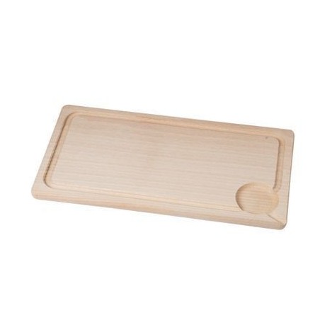 PLANCHE BOIS HETRE  38X20X1.5CM AVEC RIGOLE