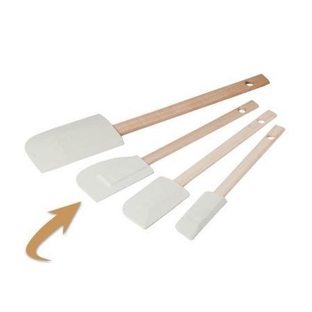 SPATULE MARYSE CAOUTCHOUC 28X5.8CM 1/2 LUNE MANCHEBOIS