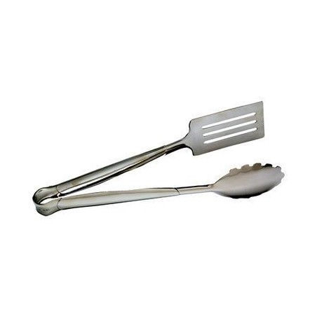 PINCE INOX SPATULE CUILLERE+SPATULE PERFOREE 27CM