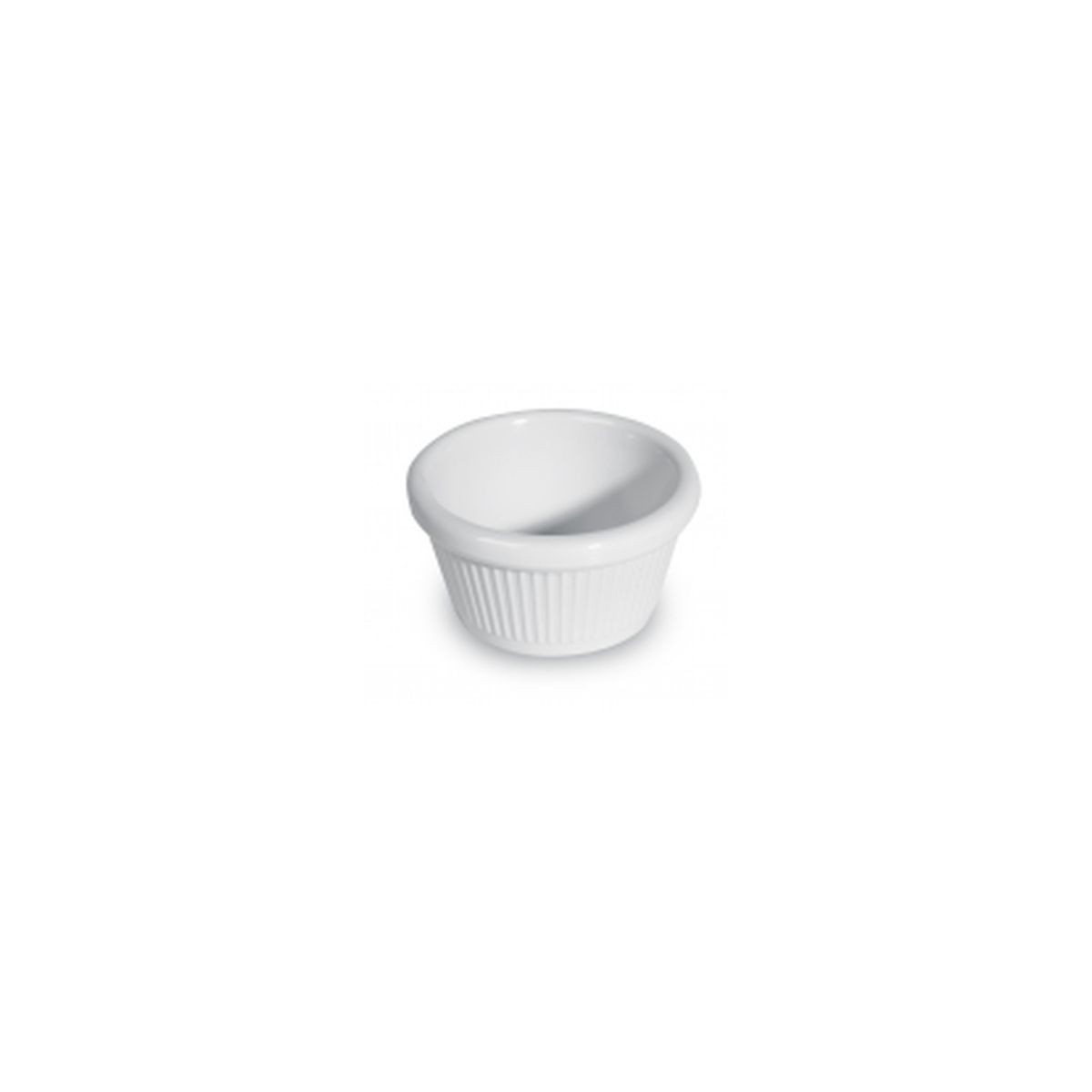 HENDI RAMEQUIN BLANC PLISSE 8.5XH4.5CM 100ML MELAMINE