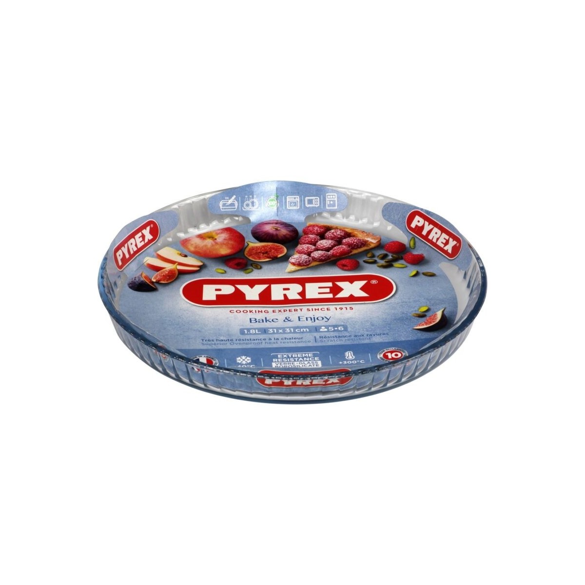 PYREX MOULE A TARTE 31CM BOROSILICATE -40+300° 