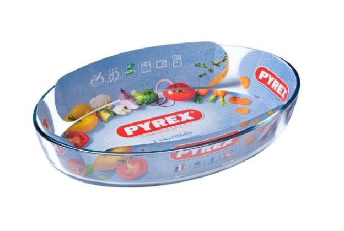 PYREX PLAT A GRATIN OVAL ESSENTIALS 39X27CM 4.0L  BOROSILICATE -40+300° 