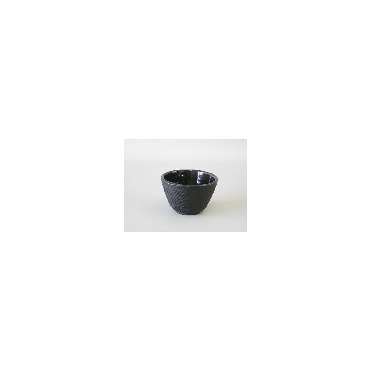 TASSE A THE FONTE EMAILLEE GRENELEE NOIR MAT 12CL