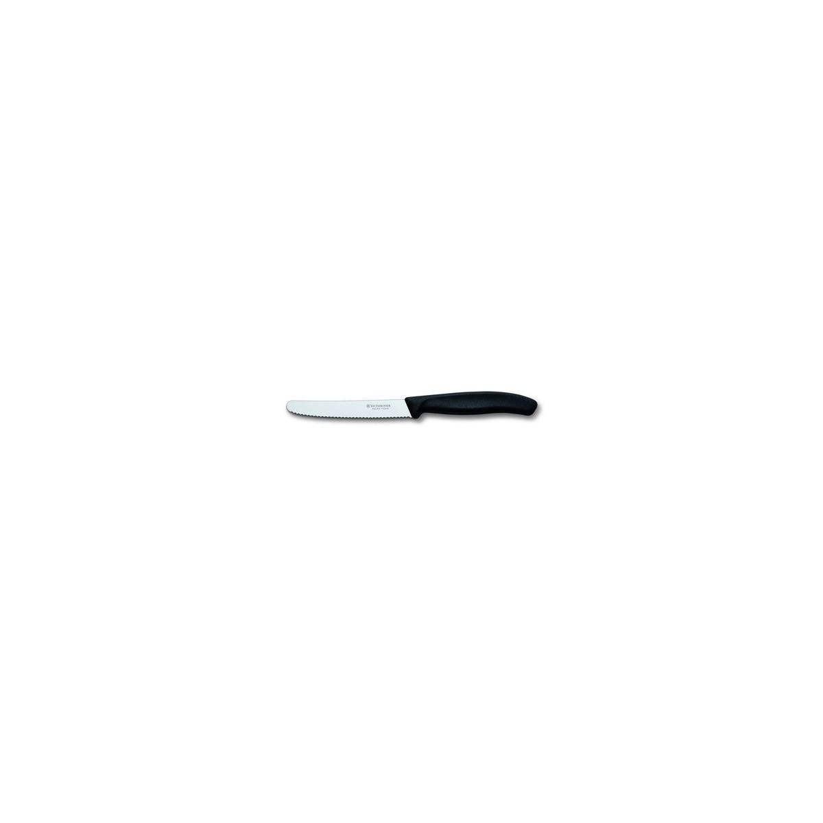 VICTORINOX COUTEAU TABLE/TOMATES 10CM NOIR BOUT ARRONDI