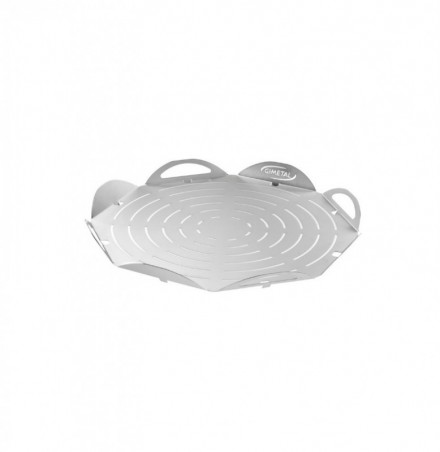 GI-METAL ROUND DRILLED TRAY Ø 41CM WITH FEET