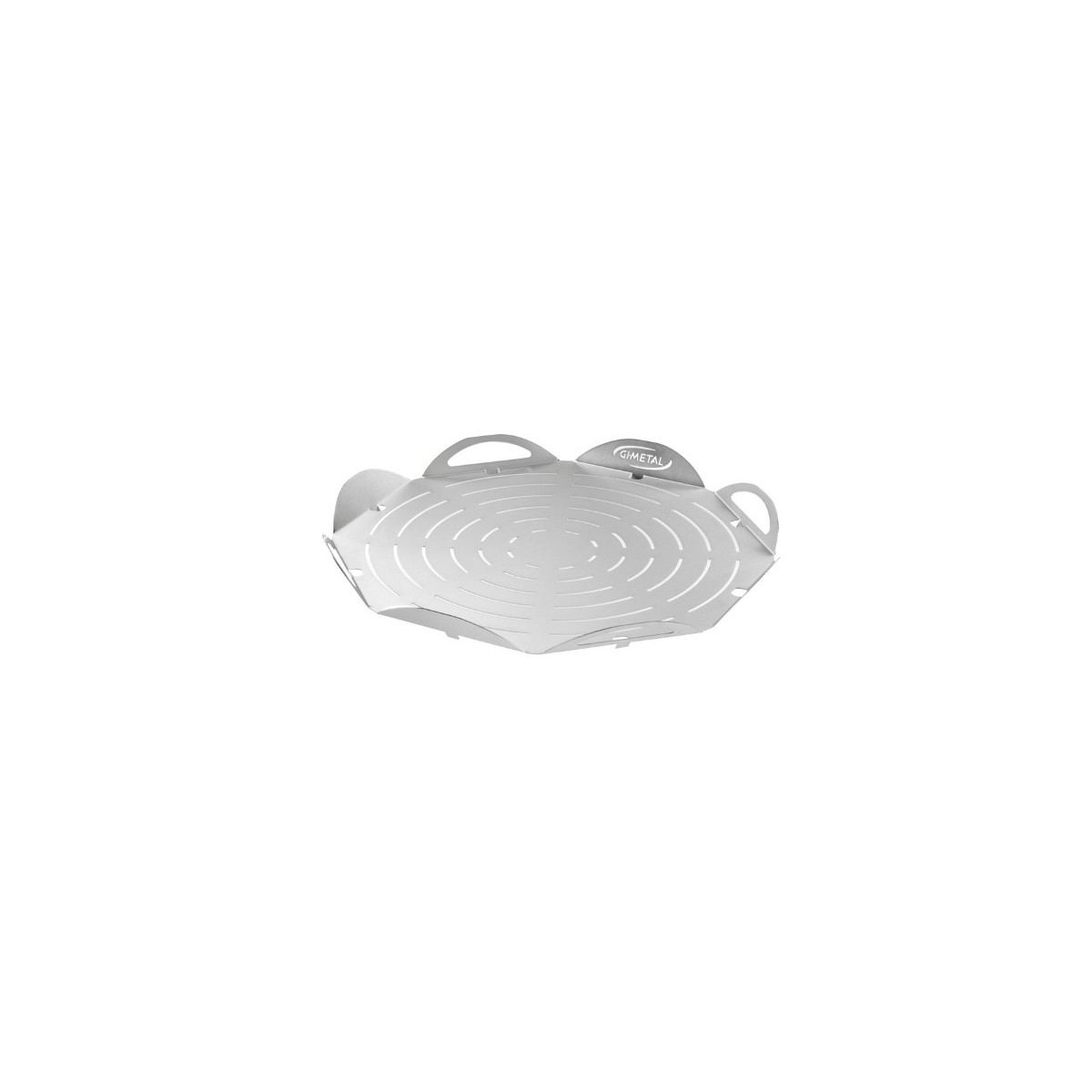 GI-METAL ROUND DRILLED TRAY Ø 41CM WITH FEET