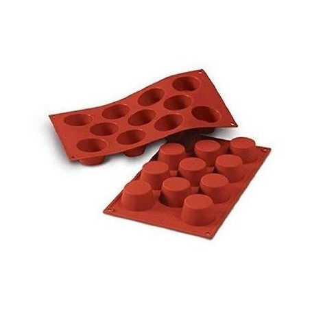 SILIKOMART SF022 MOULE 11 MINI MUFFINS Ø51 H 28MM 50ML ANTI-ADHESIF GN1/3 -50° À 250°