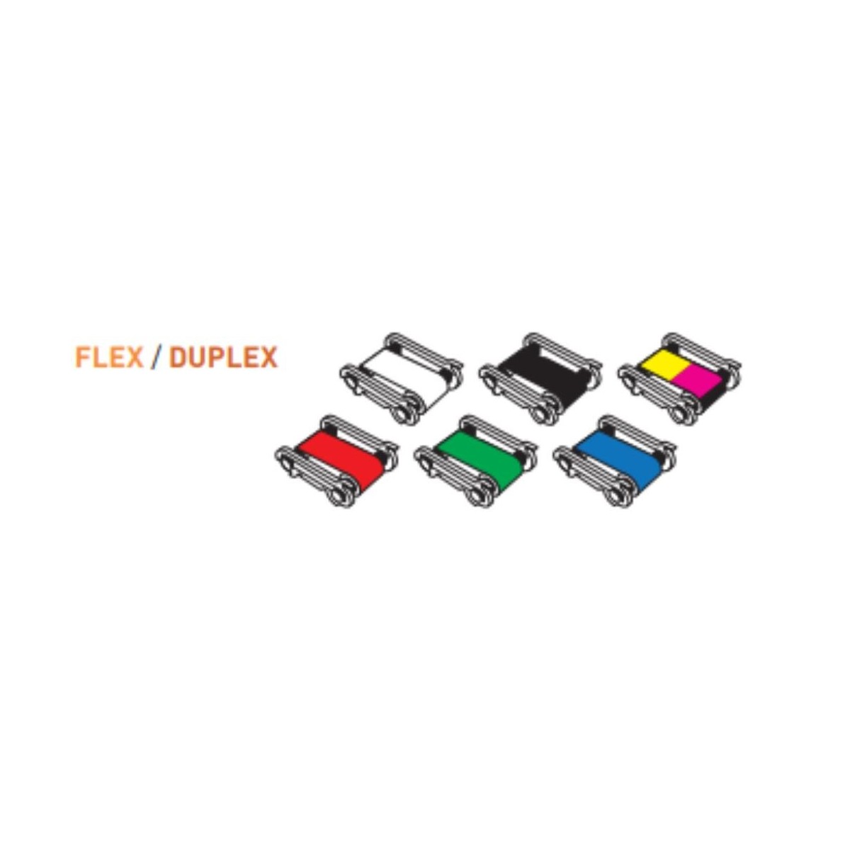 EDIKIO FLEX & DUPLEX RUBANS D'IMPRESSION BLEU1000 IMPRESSIONS / FILM