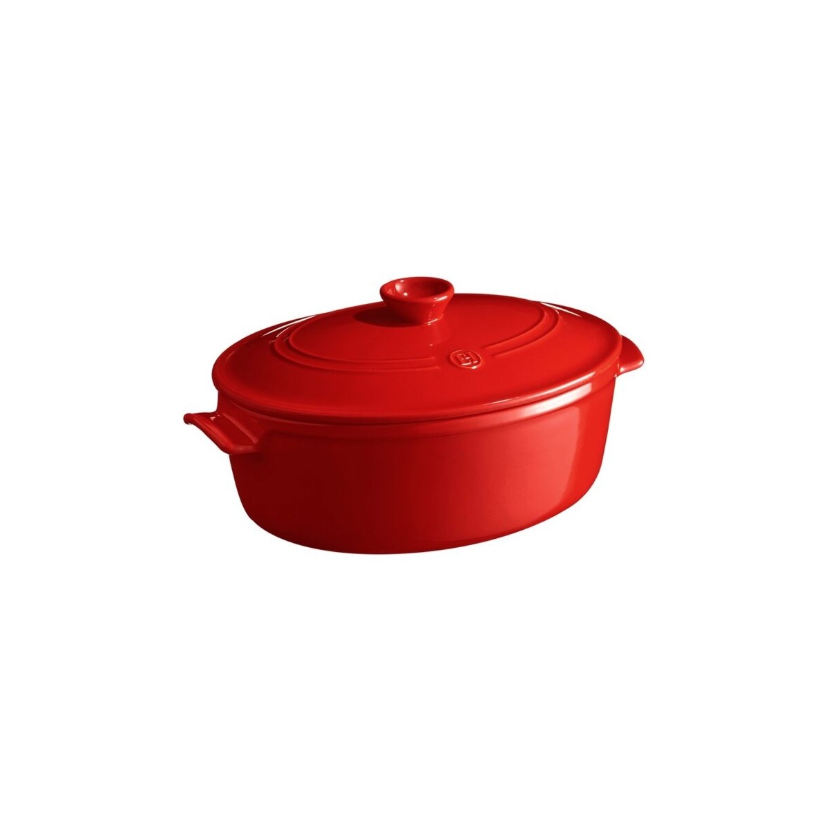 EMILE HENRY COCOTTE OVALE G.CRU 45X37.5XHT19CM - ROUGE