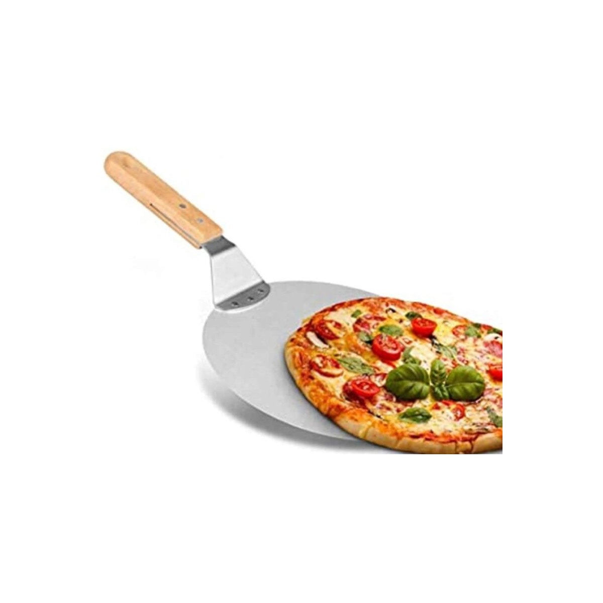 PATISSE PELLE PIZZA INOX 26CM MANCHE BOIS COURT- MENAGER