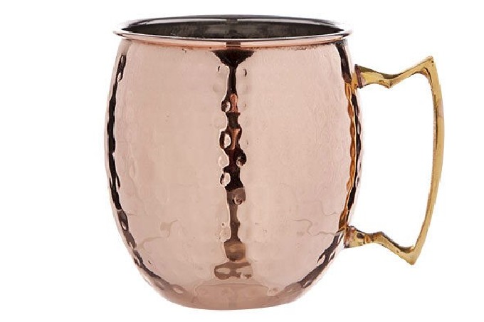 MOSCOW MULE PINTE CUIVRE MARTELEE 45CL 8.5X10CM A/POIGNEE