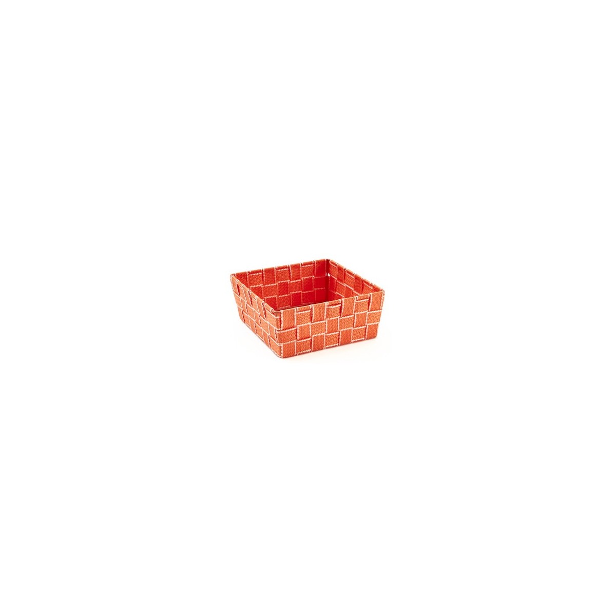 MAND VIERKANT XSM ORANJE STREEP ROPE15X15CM HT5,5CM