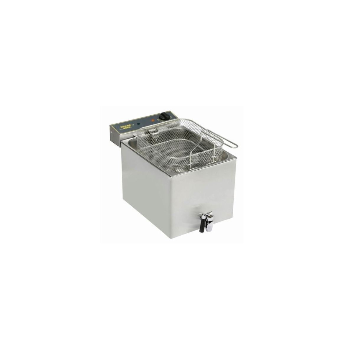 ROLLER GRILL SINGLE FRYER WITH TAP 12L 380V