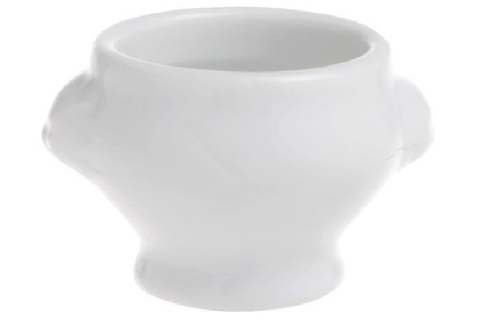 C&T BOL TETE DE LION 6 XHT5.5CM 10CL PORCELAINE BLANCHE 