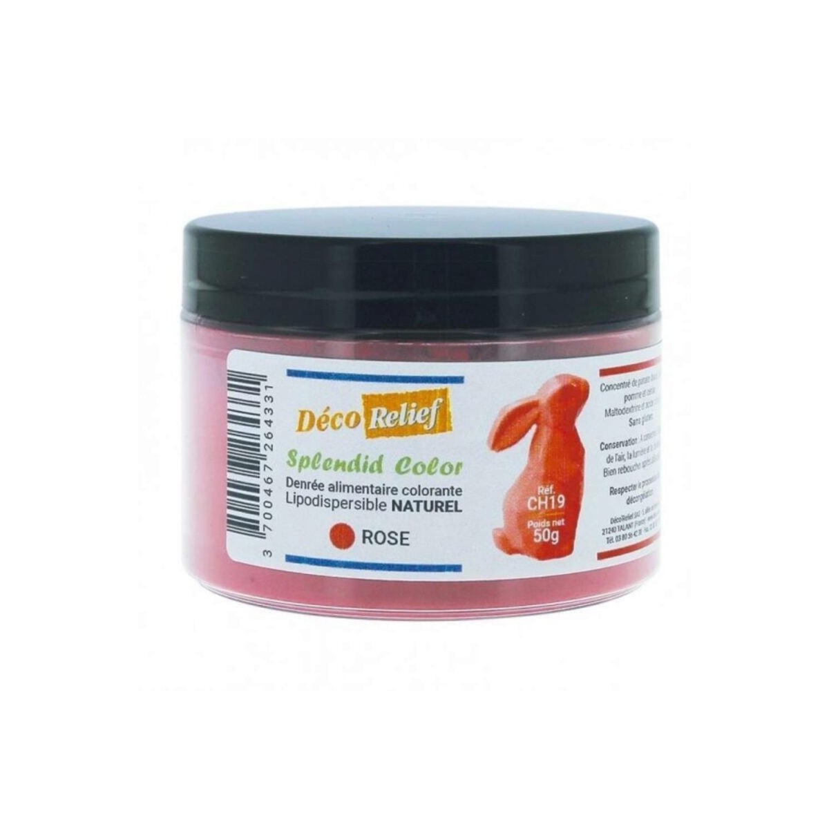 ROZE NATUURLIJK POEDER KLEURSTOFLIPODISPERSIBLE 50GR  POT