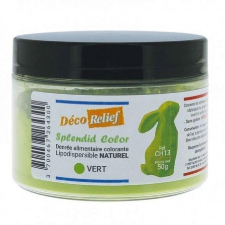 COLORANT NATUREL LIPODISPERSIBLE VERT EMERAUDE 50GR