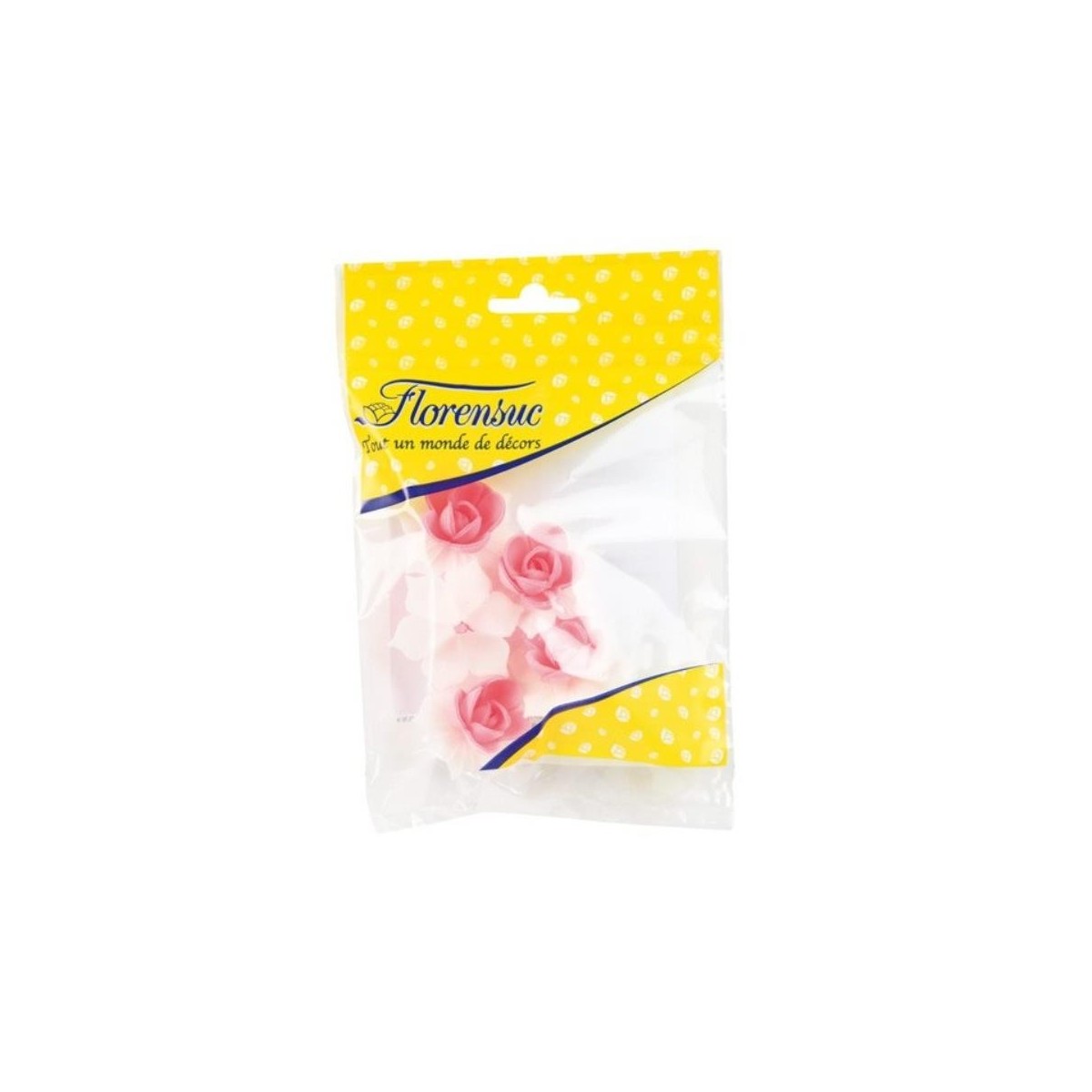 NBJ12 BLISTER DE JONQUILLES 45MM ROSE ET BLANC5PCES