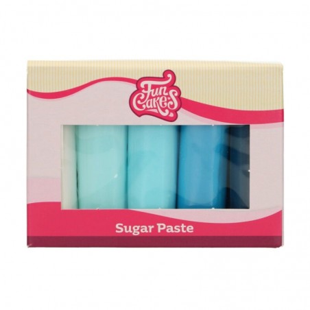 FunCakes Rolfondant Multipack Blauw Palet 5x100g DOOS