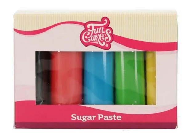 FUNCAKES PATE A SUCRE MULTIPACK PALETTE PRIMAIRE5X100GR