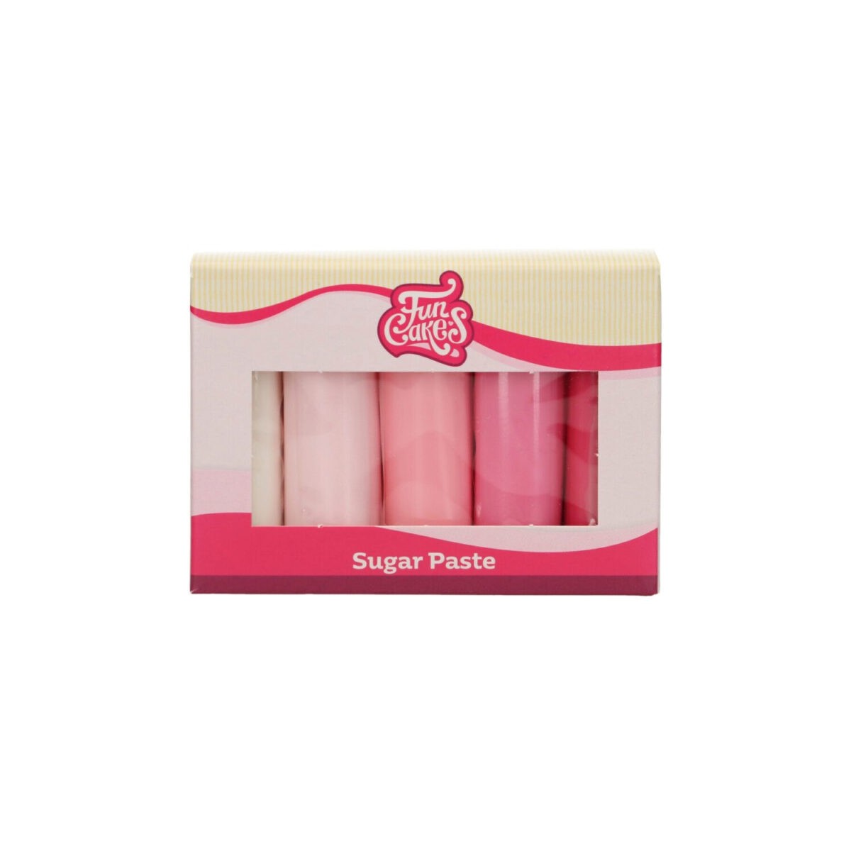 FUNCAKES PATE A SUCRE MULTIPACK PALETTE ROSE5X100GR