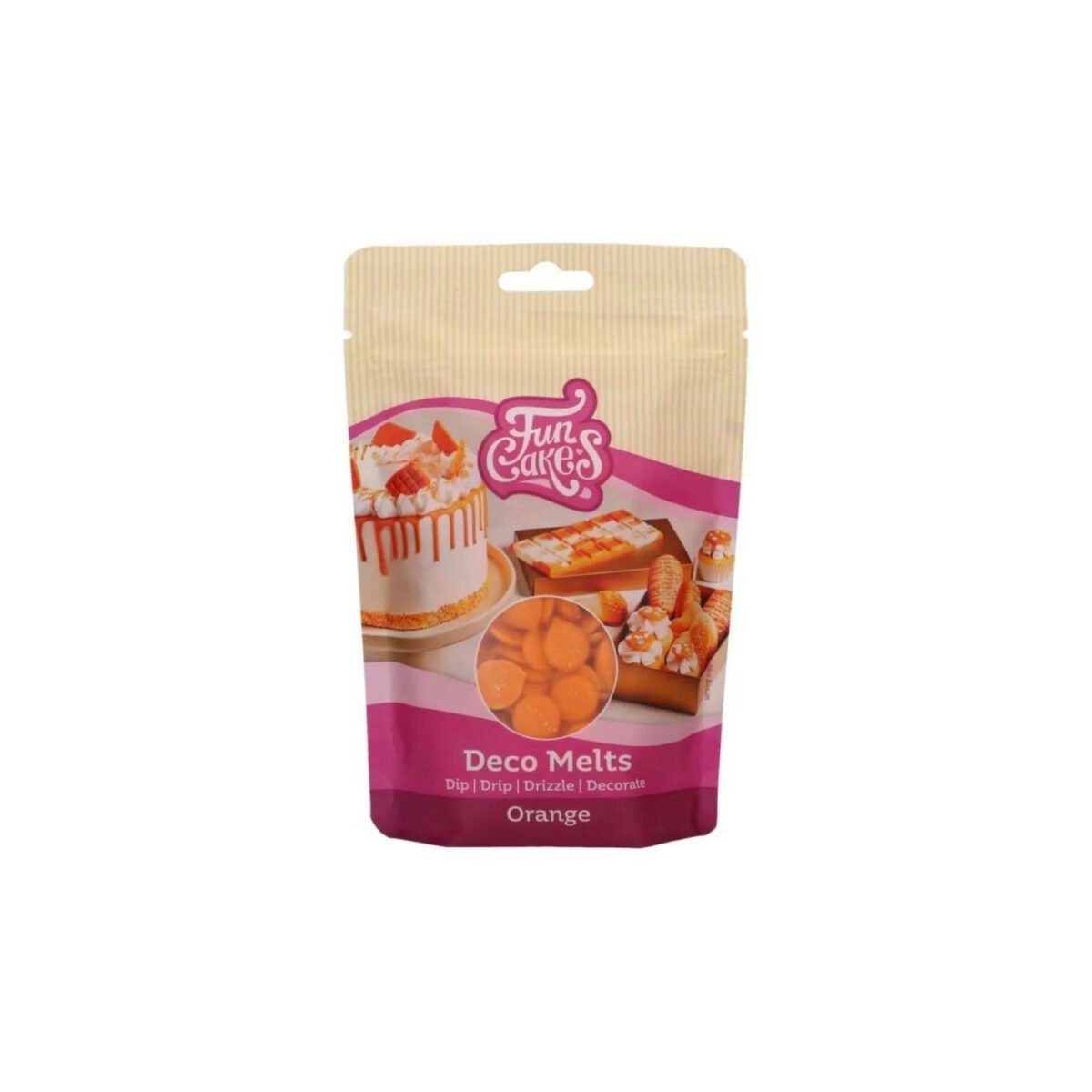 FUNCAKES DECO MELTS ORANGE 250GR