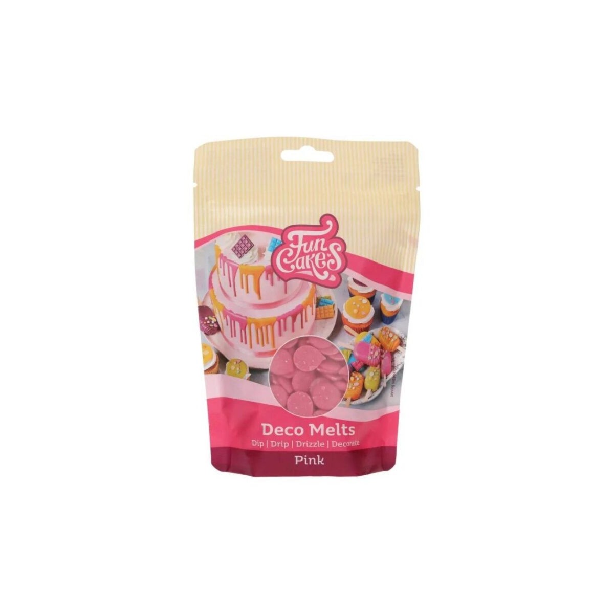 FunCakes Deco Melts ROZE250GR ZAKJE