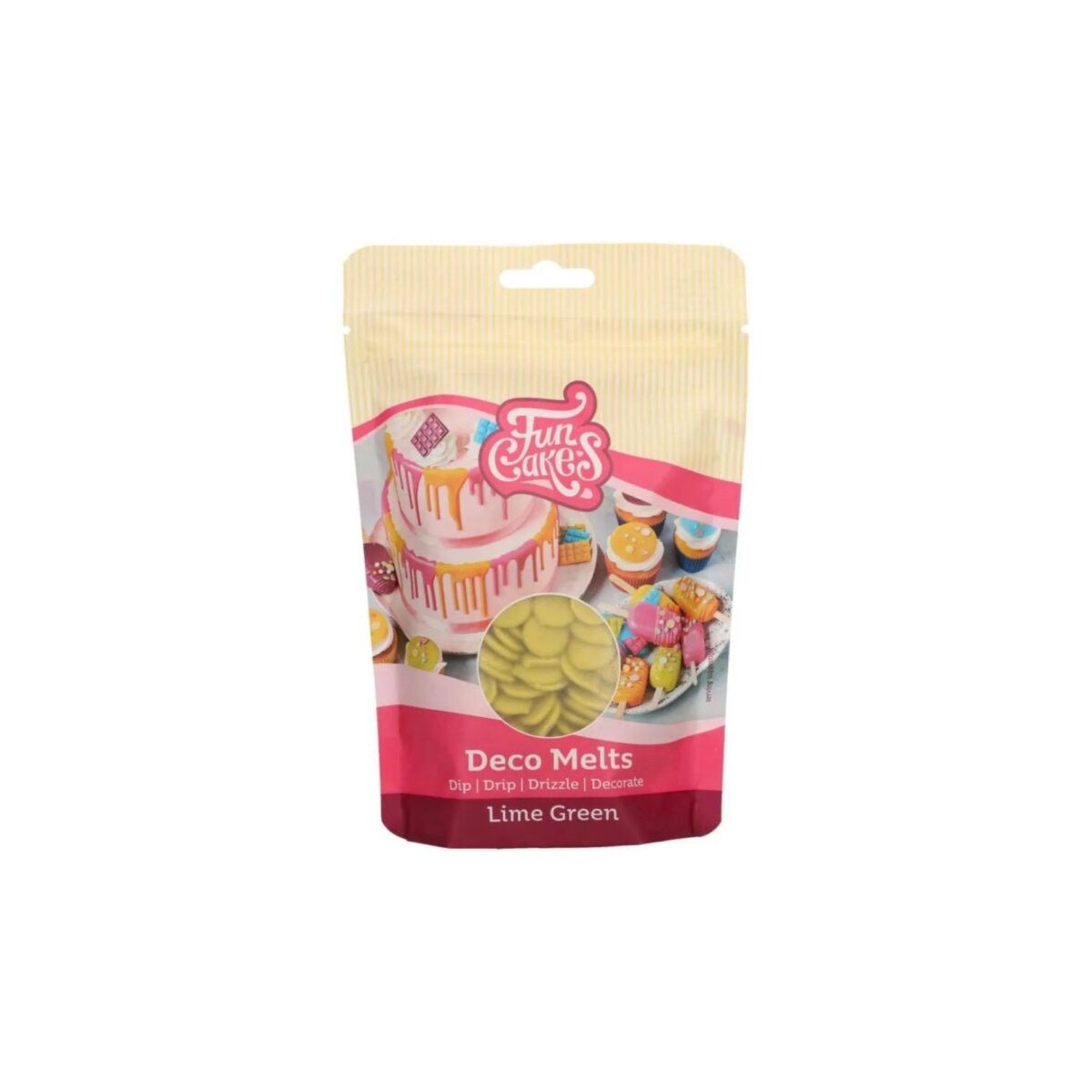 FunCakes Deco Melts limoen groen250GR ZAKJE