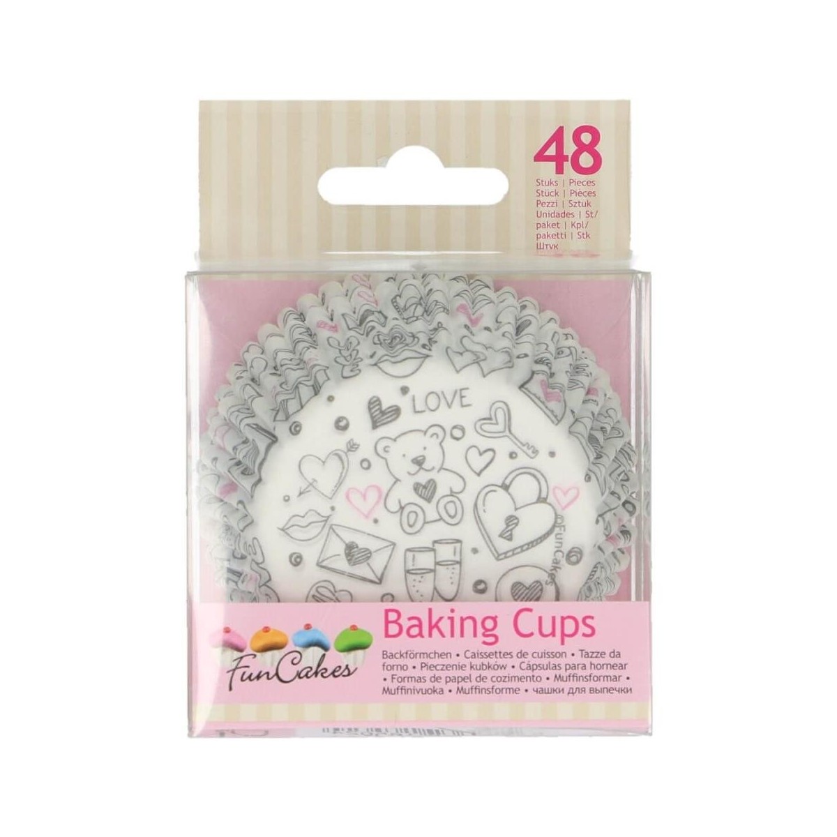 FunCakes Cupcakevormpjes Liefdes Doodle48 STUKKEN BLISTER