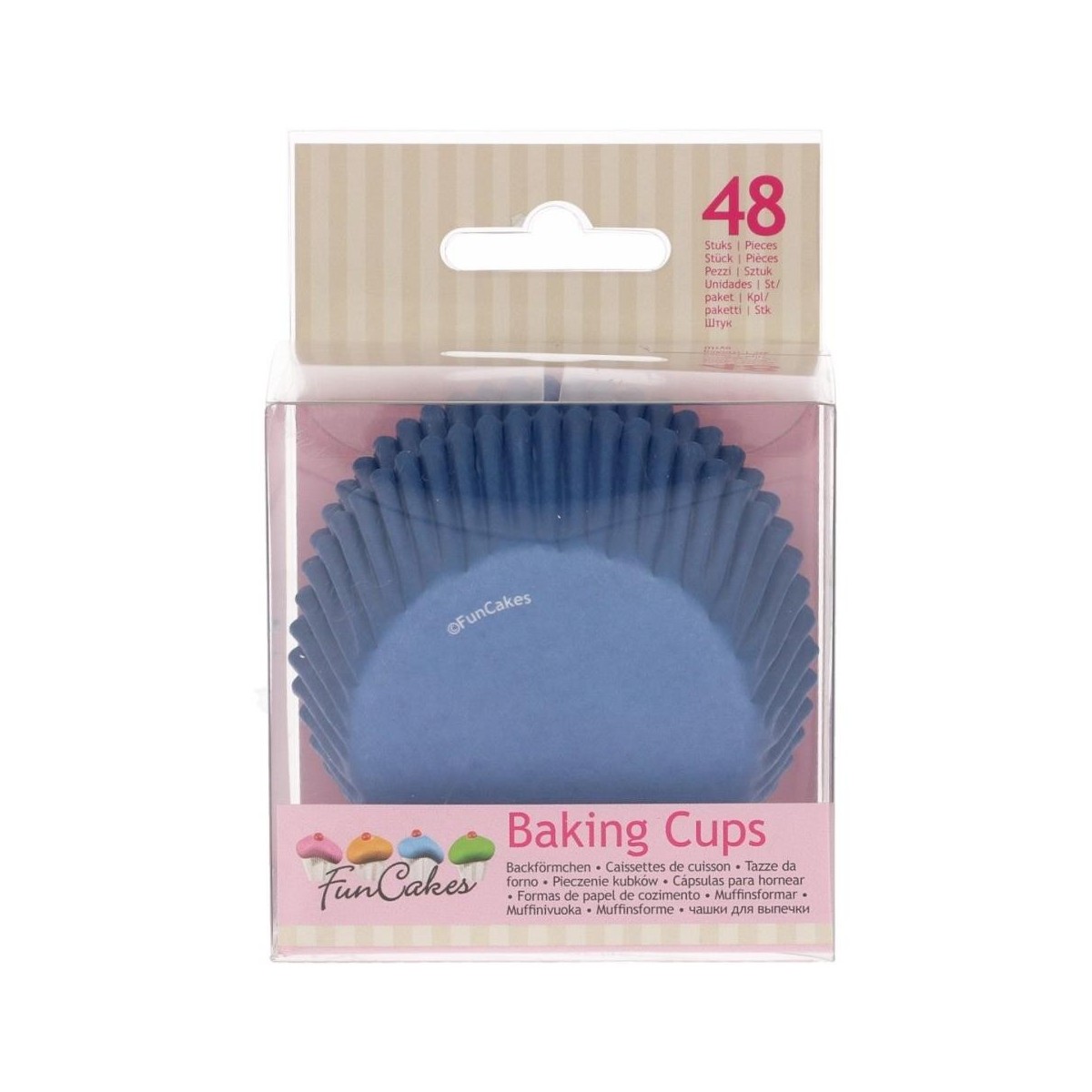 FunCakes Cupcakevormpjes Royal Blauw 48 STUKKEN BLISTER