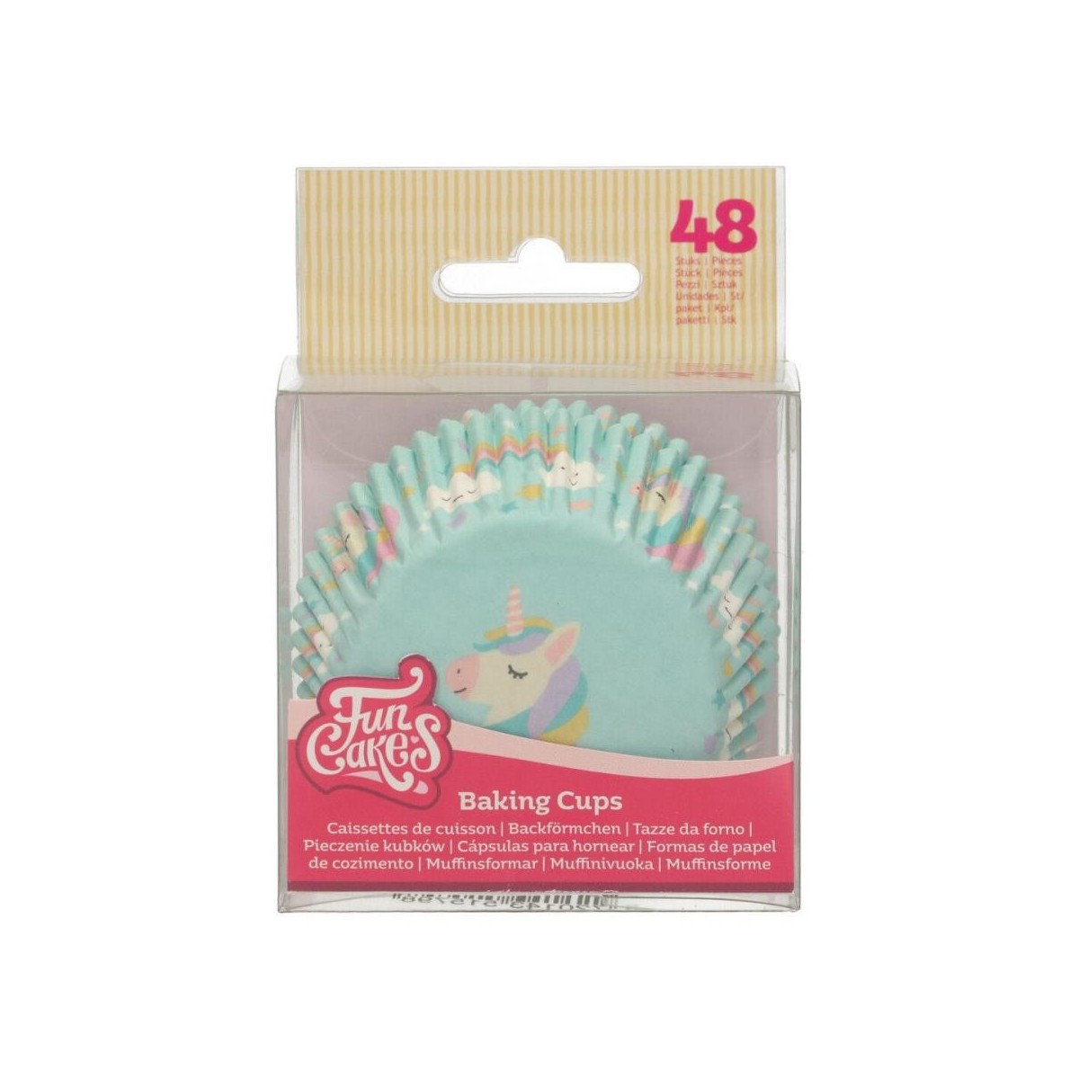 FunCakes Cupcakevormpjes Unicorn 48 STUKKEN BLISTER