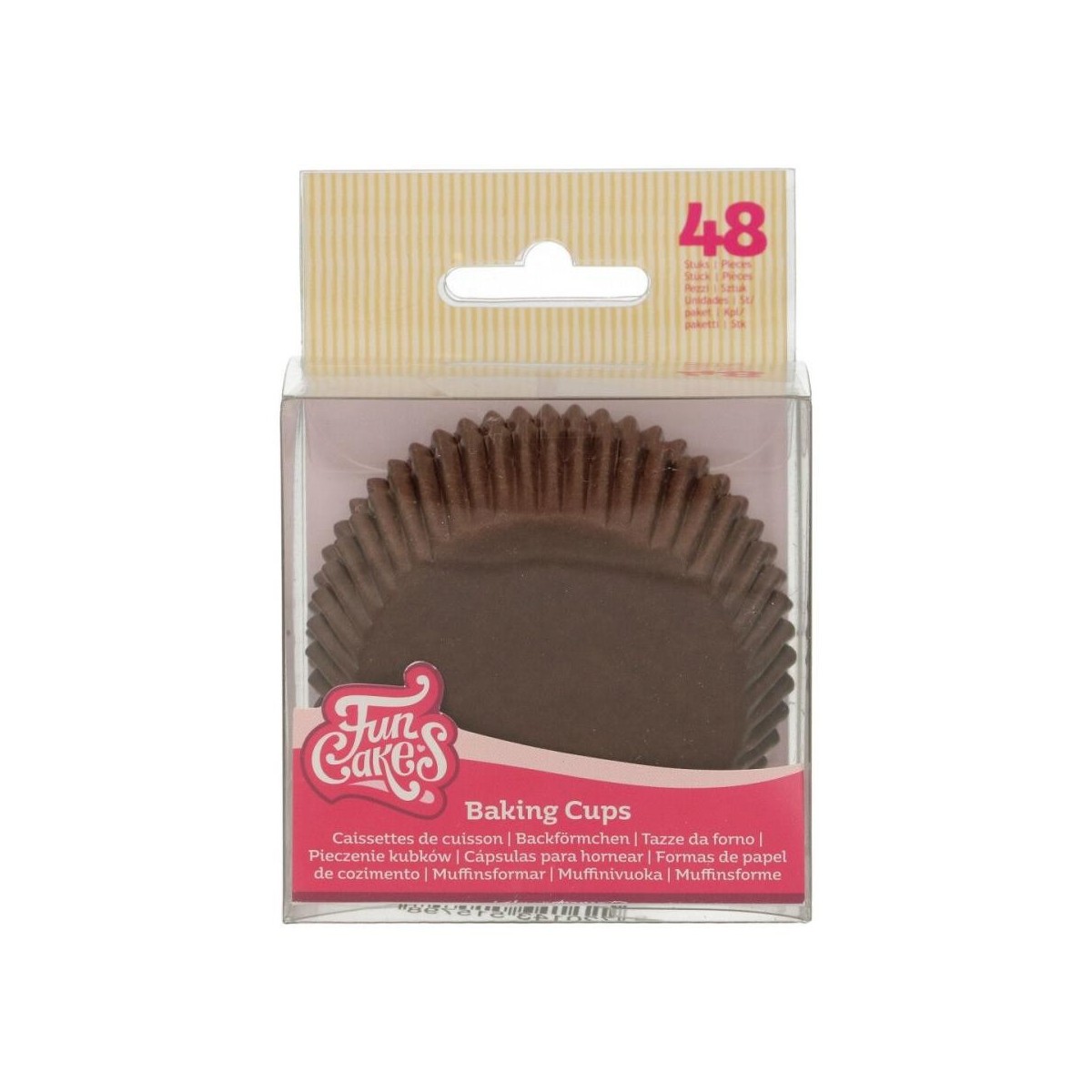 FunCakes Cupcakevormpjes Bruin 48 STUKKEN BLISTER