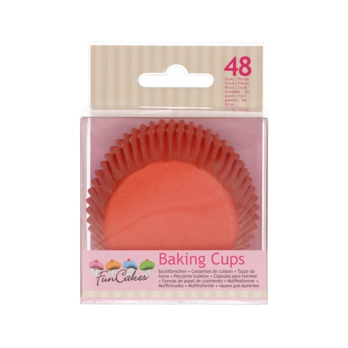 FunCakes Cupcakevormpjes Oranje 48 STUKKEN BLISTER