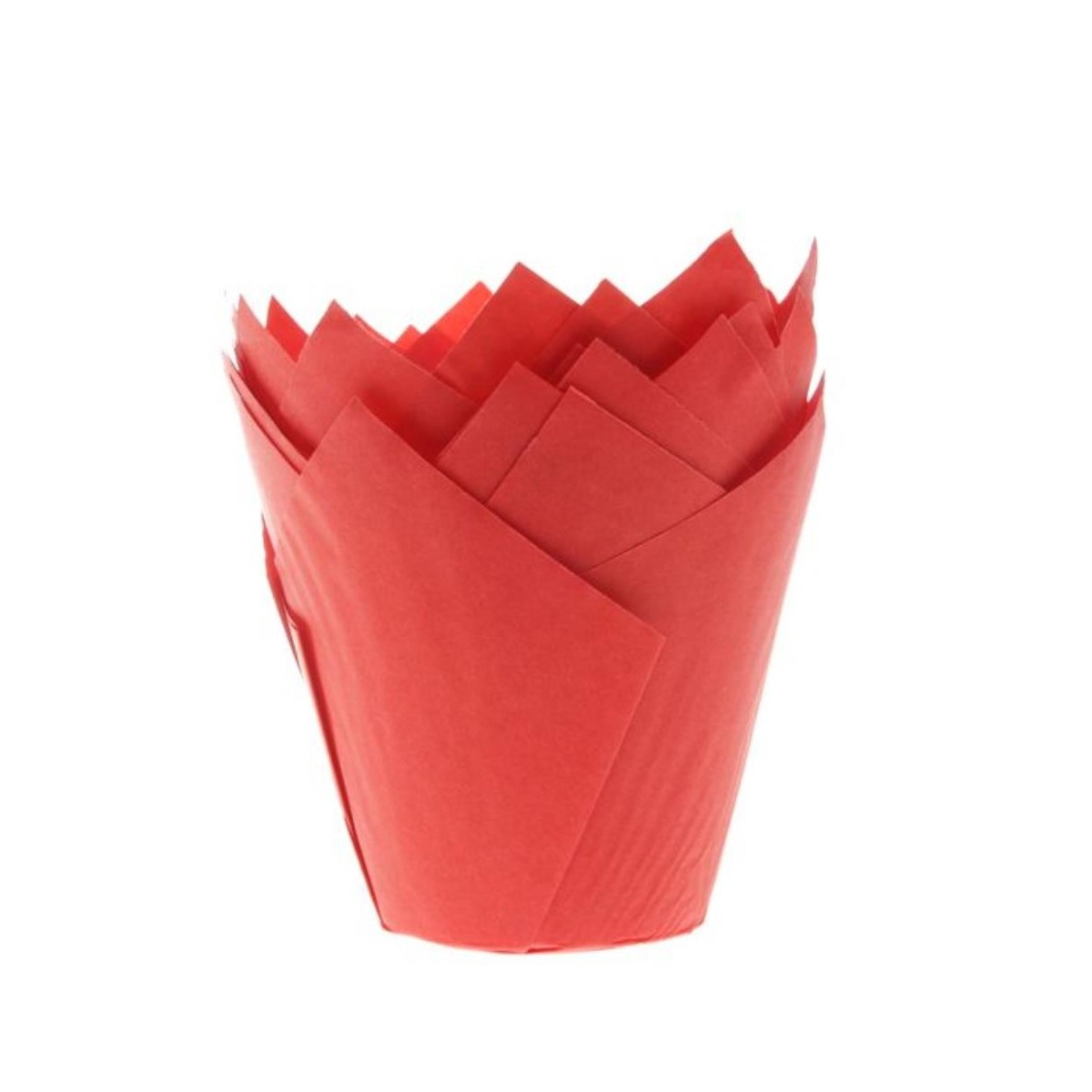 HOM TULIPCUP MUFFIN ROUGE DIAM 5CM 36 PCES