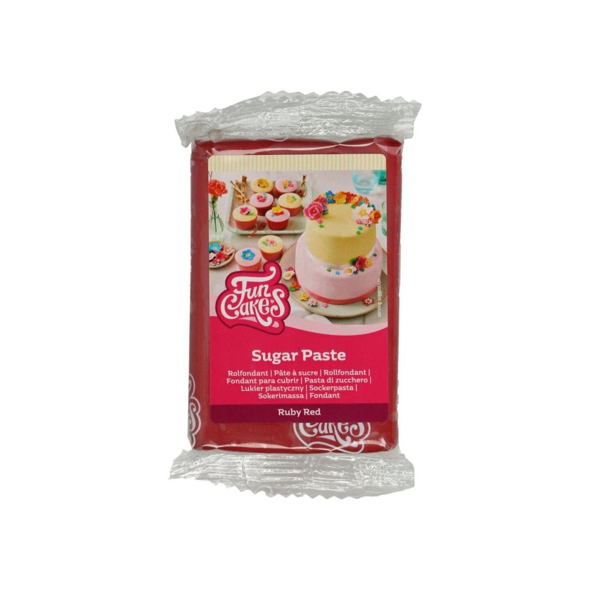 FUNCAKES PATE A SUCRE ROUGE RUBY 250GR