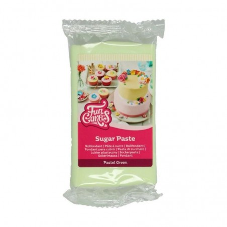 FUNCAKES PATE A SUCRE VERT PASTEL 250GR