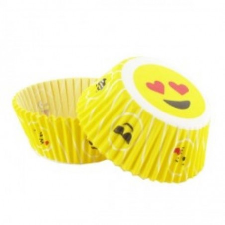 Cupcakevormpjes smiley / emoji50 stukken blister