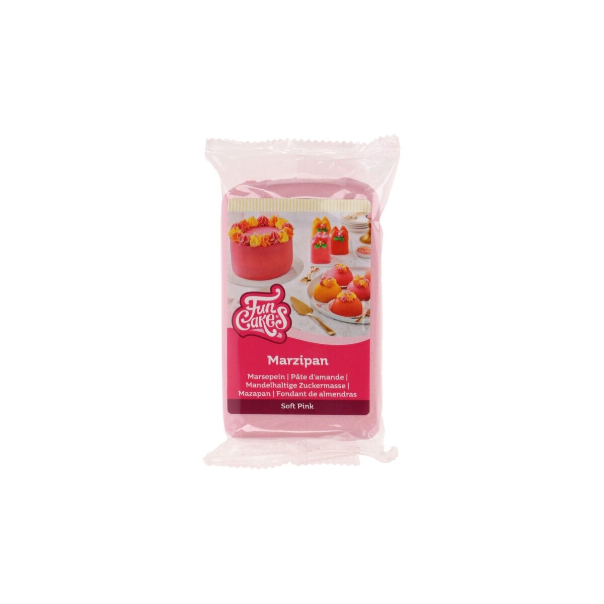 FUNCAKES MASSEPAIN PATE D'AMANDE 20%  ROSE PASTEL250GR