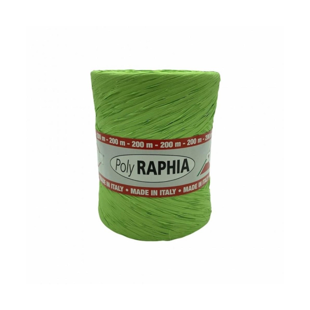 POLY RAPHIA 15MM X 200M VERT KIWI R65