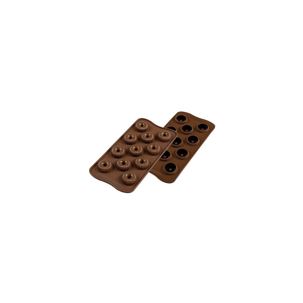 PRALINE CHOCOLADEVORM 3D CHOCO KROON SCG49 IN SILI