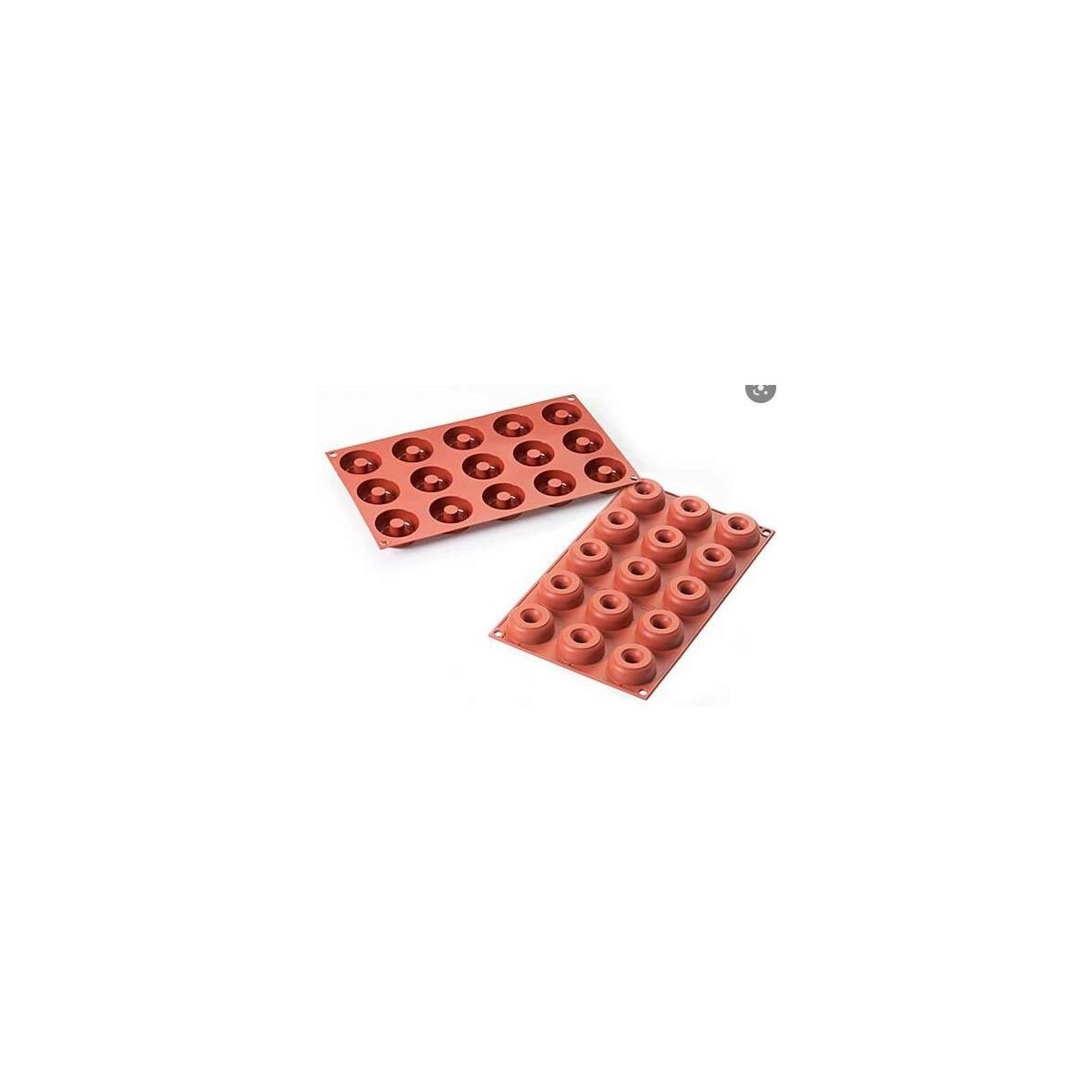 SILIKOMART SF171 MOULE 15 MINI DONUTS Ø45 HT 18MM 22ML ANTI-ADHESIF GN1/3 -50° À 250°