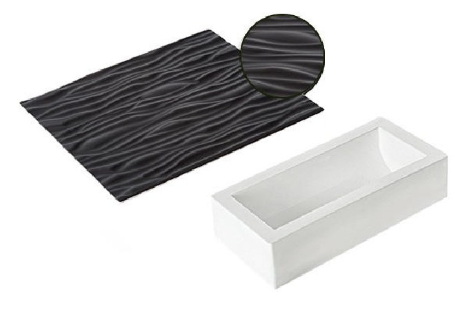 SILIKOMARTVORM KERSTSTRONK KIT MET HOUT RELIEF MAT 250X90MM H70MMKIT