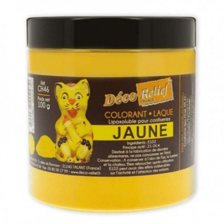 COLORANT LAQUE EN POUDRE POUR CHOCOLAT JAUNE100GR CH 46