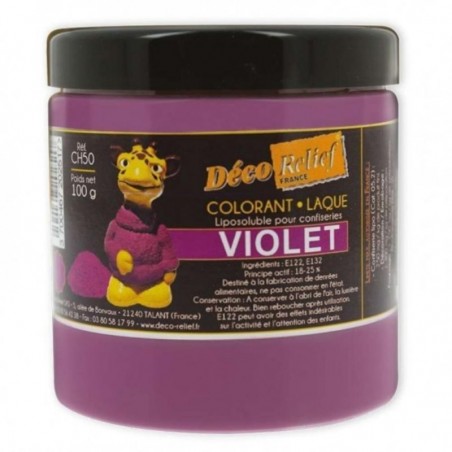 COLORANT LAQUE EN POUDRE POUR CHOCOLAT VIOLET100GR  CH 50