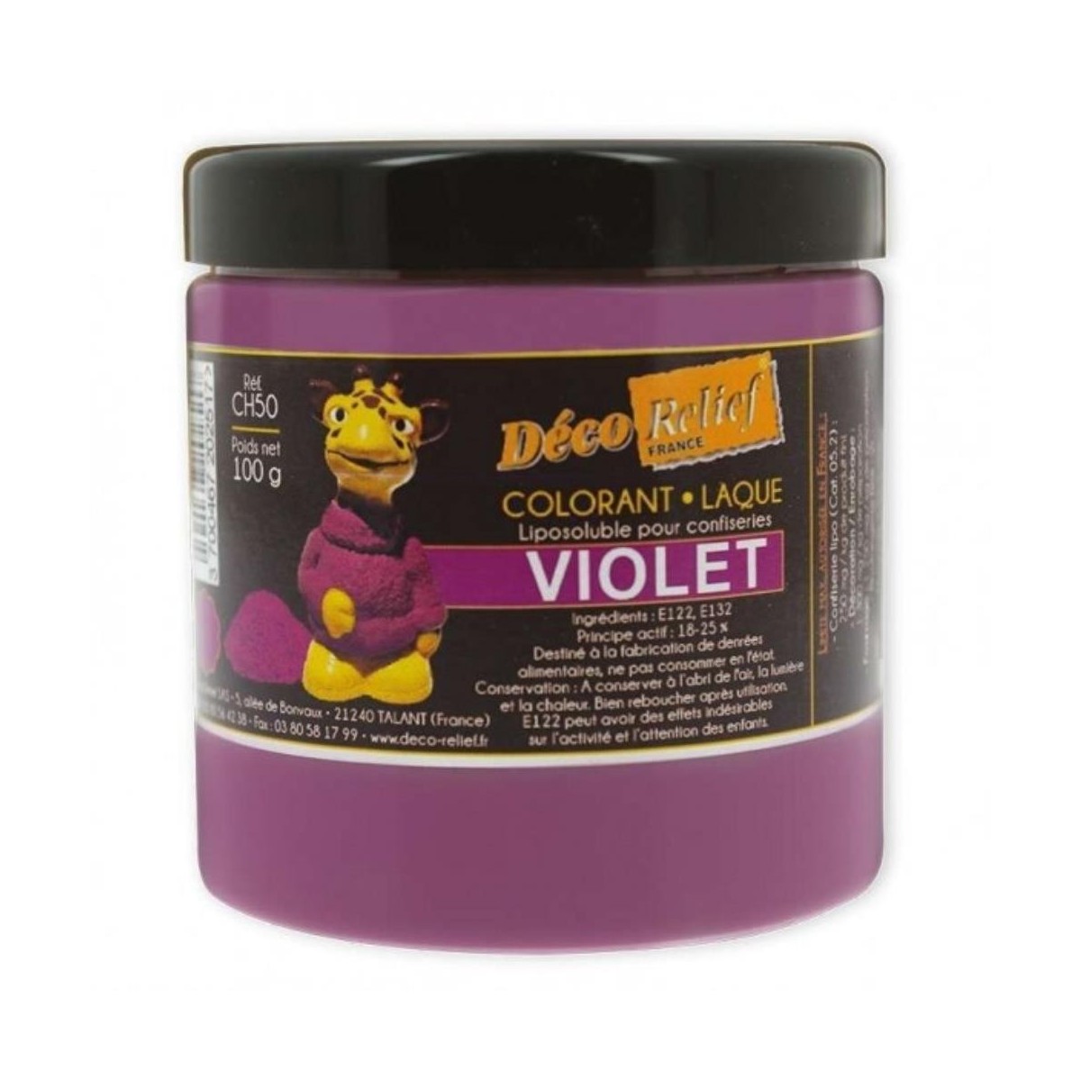 COLORANT LAQUE EN POUDRE POUR CHOCOLAT VIOLET100GR  CH 50