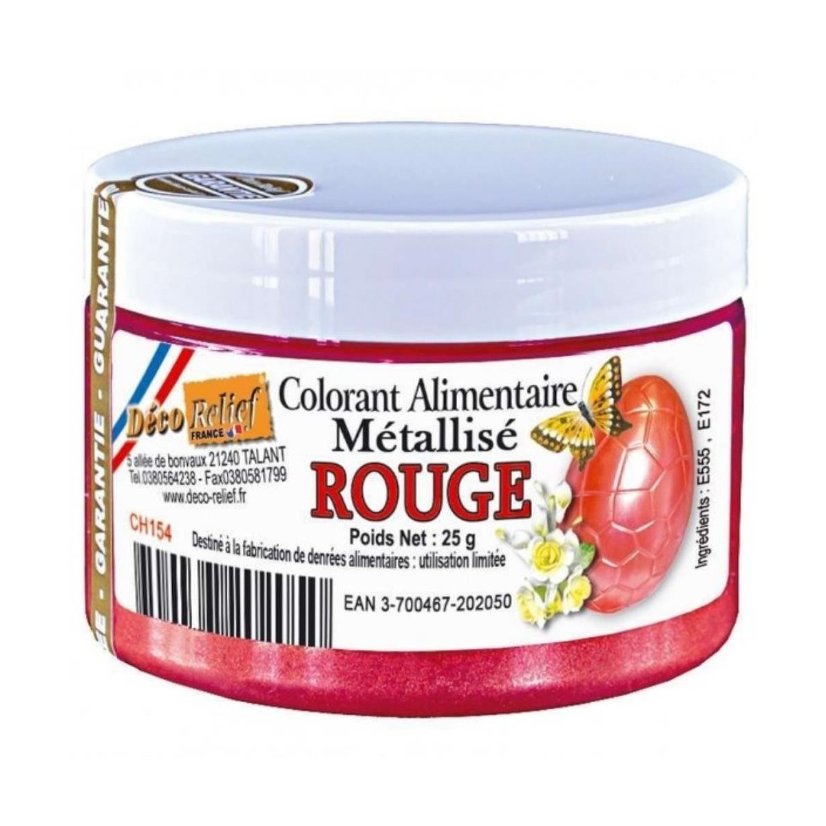 Colorant alimentaire en poudre - Rouge - 25gr 