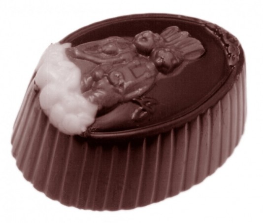 MOULE À CHOCOLAT FAMILLE LIÈVRE CHOCOLAT 3 FIG.   3X8 -- 14GR